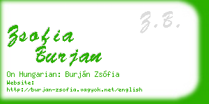 zsofia burjan business card