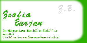 zsofia burjan business card